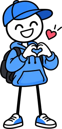 Ben making a heart with his hands