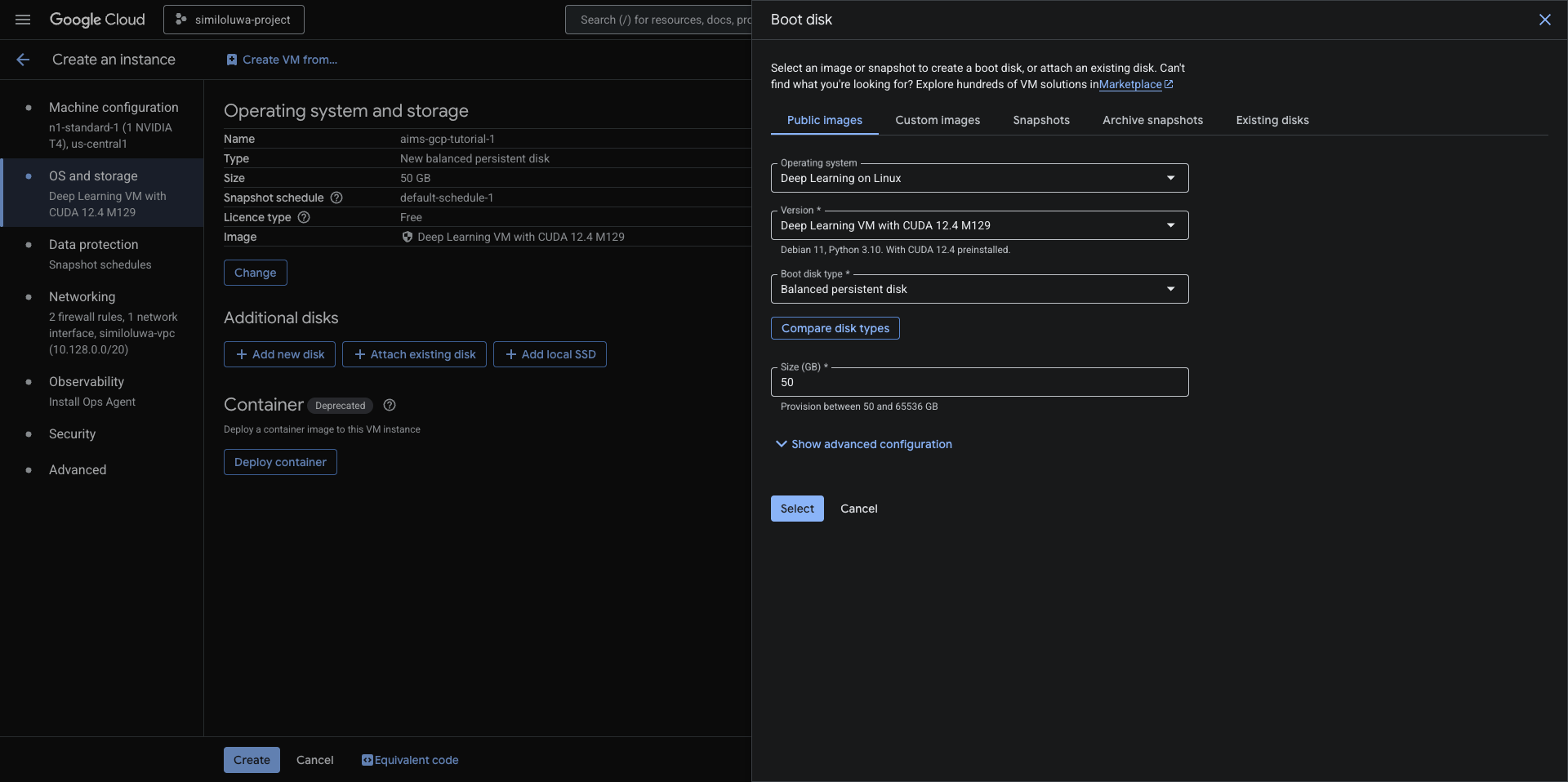 OS and Storage Configuration