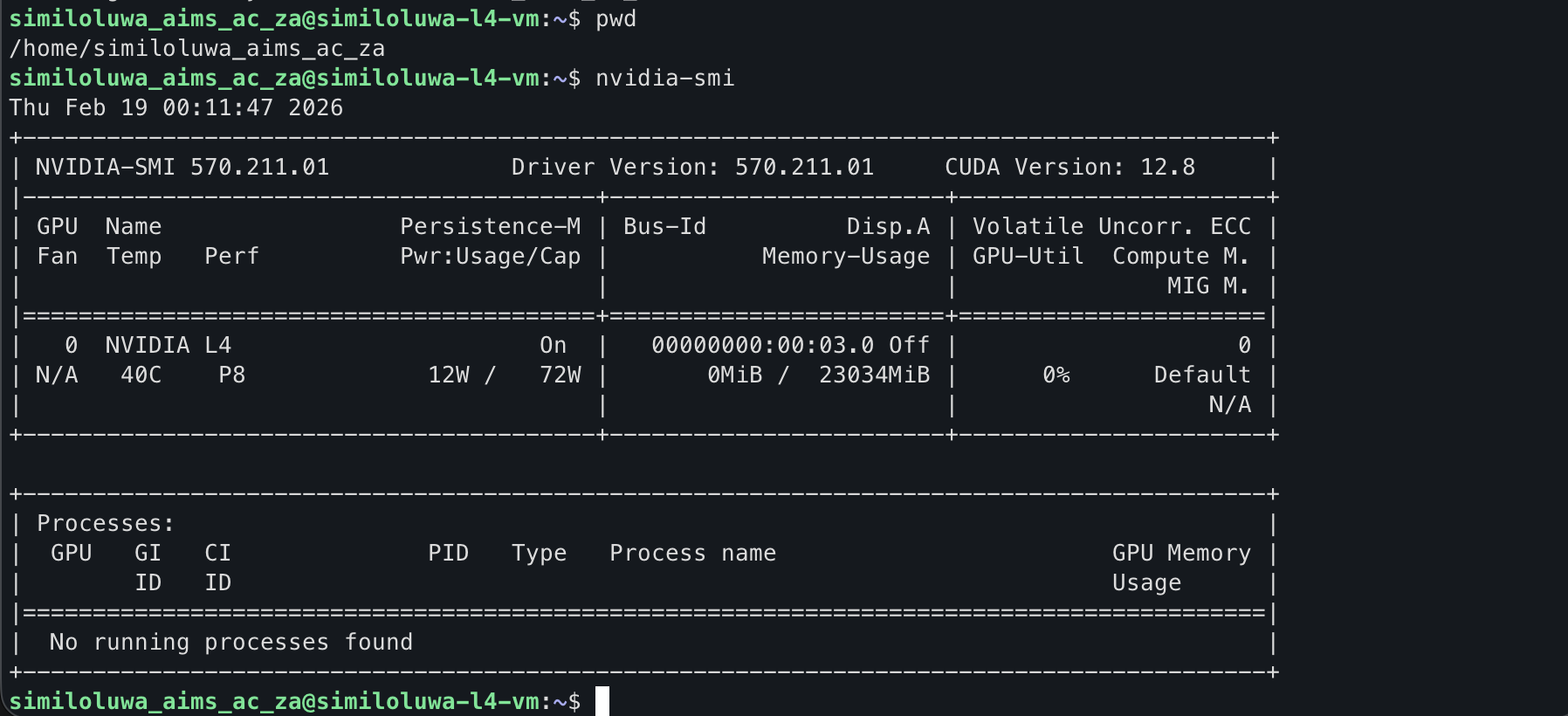 gcloud VM SSH output